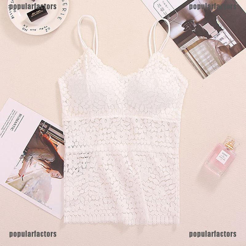 Áo Ngực Hai Dây Dáng Dài Bằng polyester Có Mút Đệm