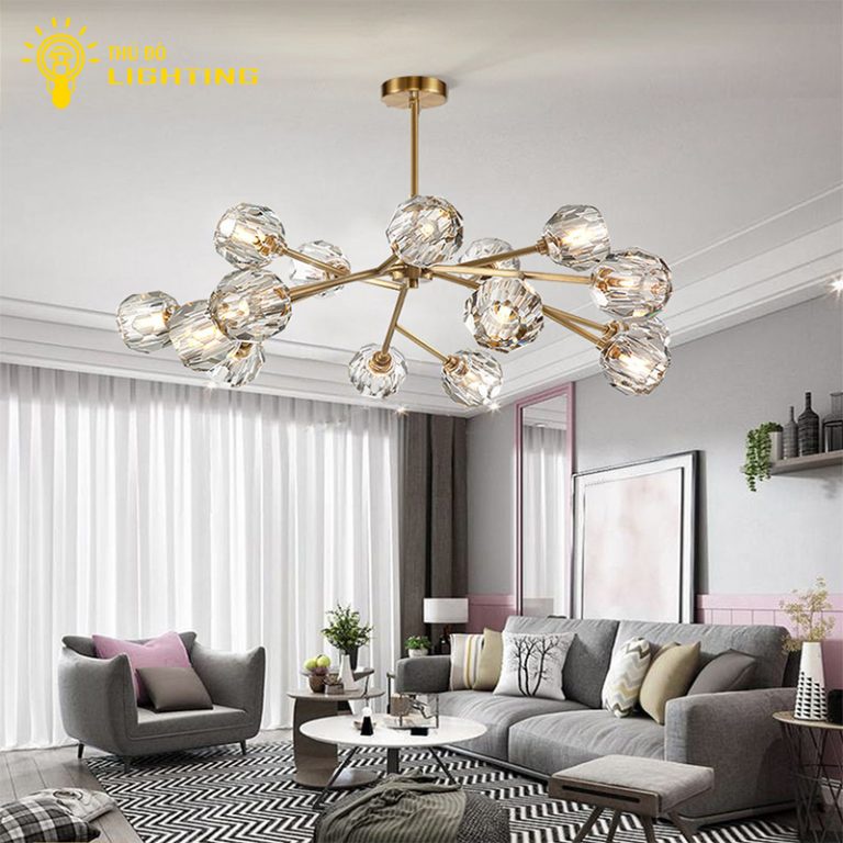 Đèn Chùm Trang Trí Phòng Khách Phòng Ngủ THỦ ĐÔ LIGHTING Mang Phong Cách Hiện Đại Hera Phale 9557