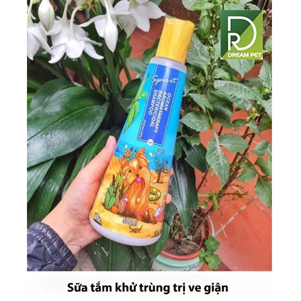 Sữa tắm cho chó SPIRIT nắp gỗ 500ml poodle, lông trắng, lông màu - Sữa tắm chó hương nước hoa