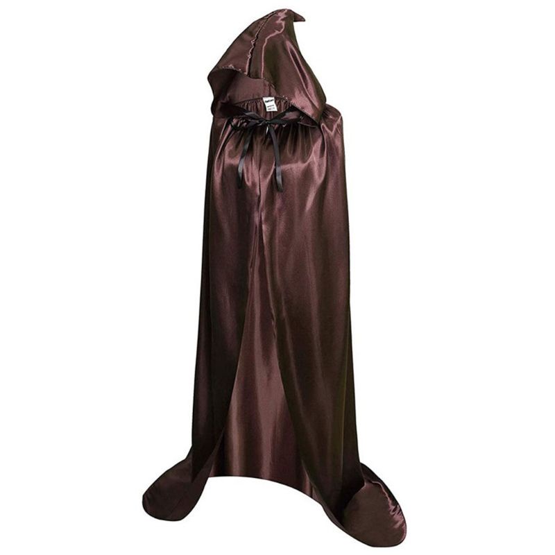 Wmmb Áo Choàng Satin Trùm Đầu Màu Trơn Hóa Trang Phù Thủy Quỷ Ma Cà Rồng / Giáng Sinh /