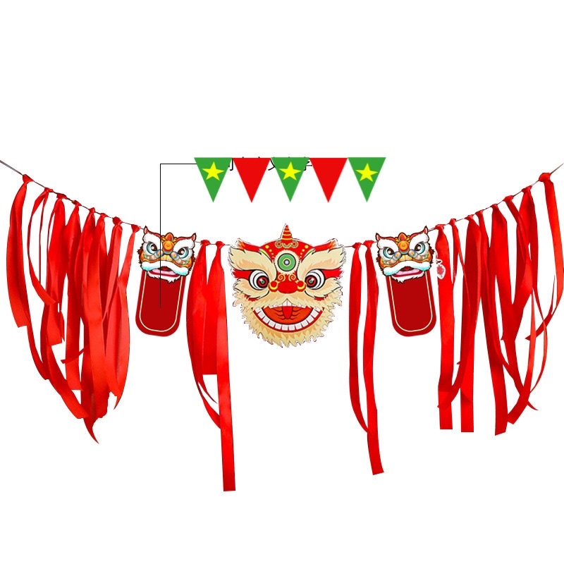 Dây treo con lân trang trí Tết