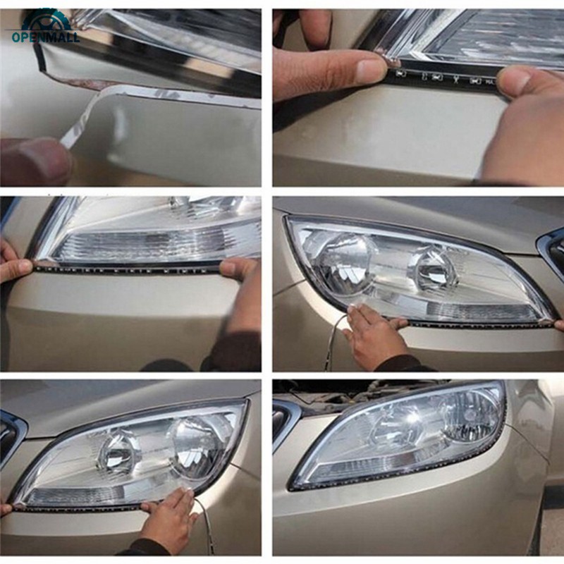 OM 2 Pcs/Set 30cm 12 LED Light 3528 SMD LED Light Strip Waterproof Car Decor