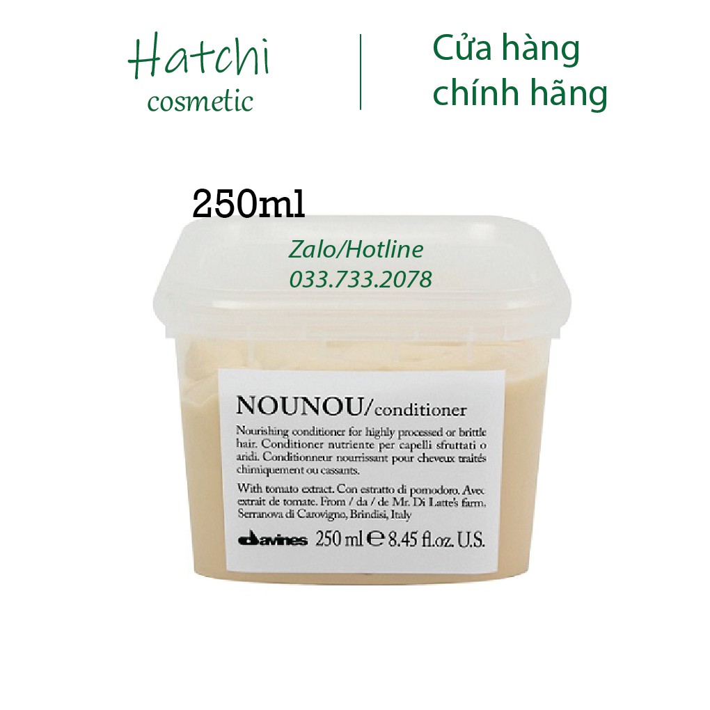 Dầu Xả Phục Hồi Hư Tổn Davines Nounou 250ml - Chính Hãng