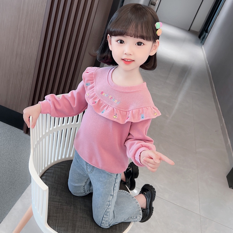 IQ Angel  Áo Thun Dài Tay Phong Cách Hàn Quốc Mới Cho Bé Gái