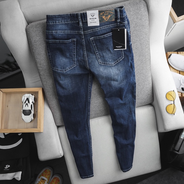 Quần jean Nam VNXK BJ xanh rách - jean co giãn