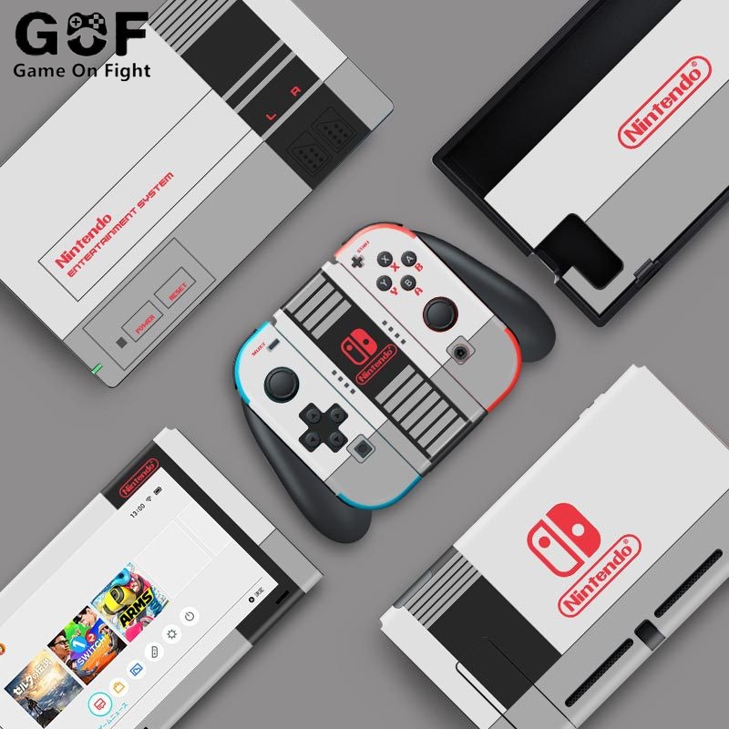 Miếng dán trang trí công tắc máy chơi game Nintendo Switch chống bụi chống trầy xước họa tiết Super Mario dễ thương