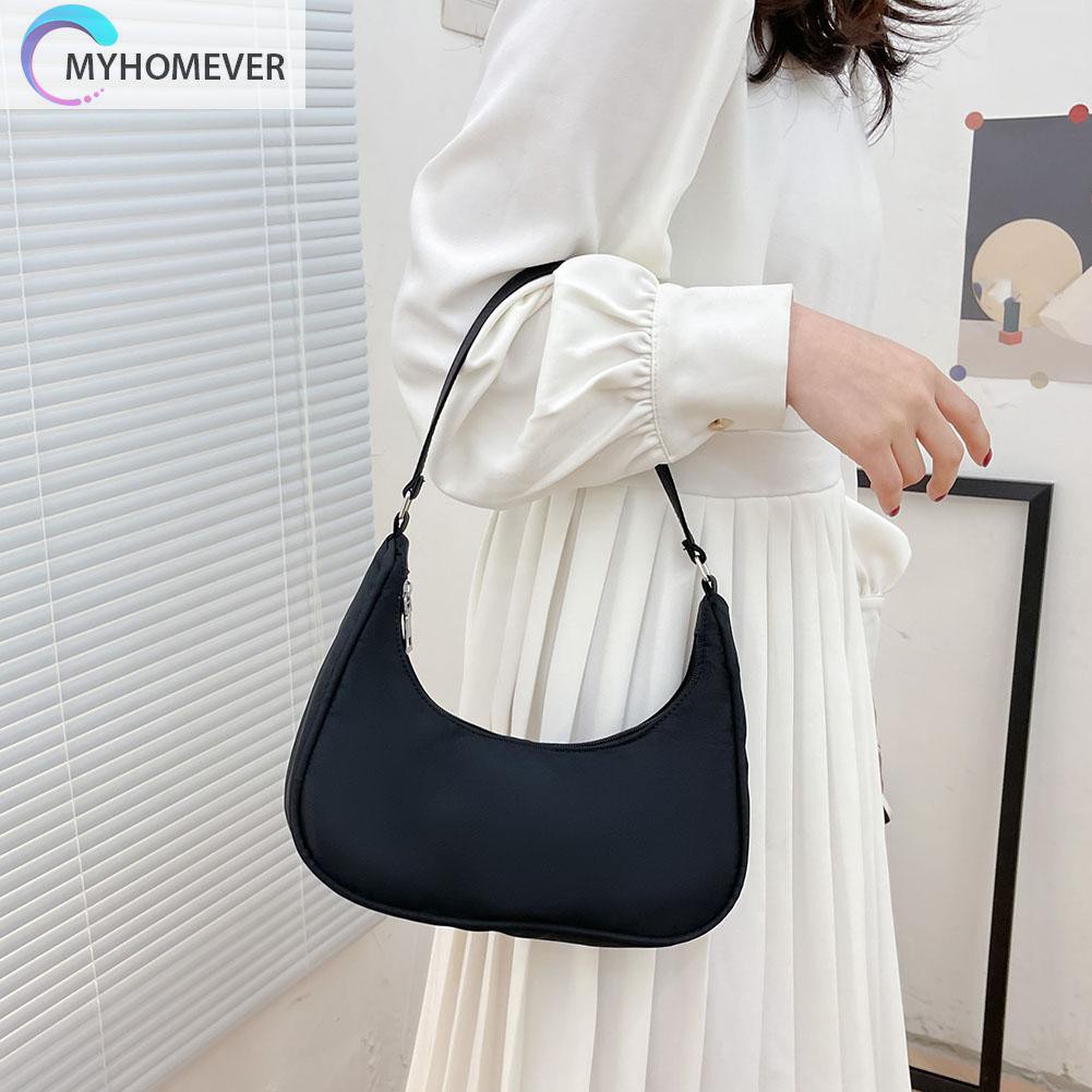 Túi đeo vai/kẹp dưới cánh tay màu trơn sành điệu cho nữ