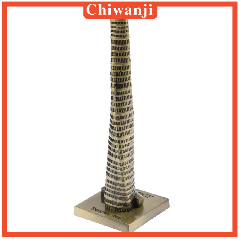 Mô hình tượng tháp Thượng Hải bằng đồng phong cách cổ điển 15cm dành cho trang trí nhà cửa