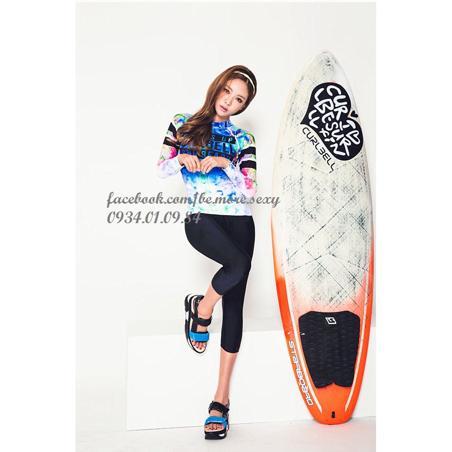 Đồ bơi dài tay Hàn Quốc quần lửng áo nhiều màu