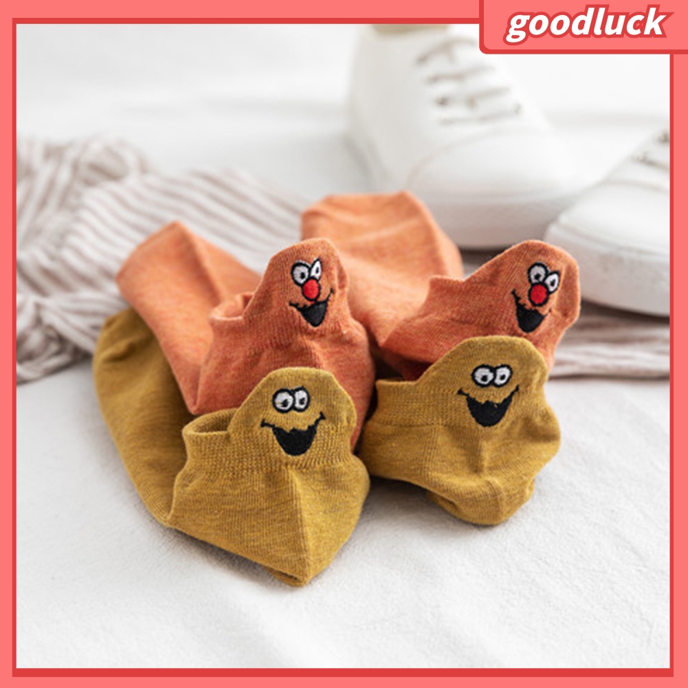 Đôi Tất Cotton Ngắn Hoạ Tiết Thêu Xinh Xắn Cho Nữ