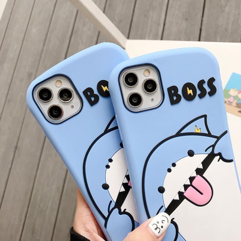 Ốp lưng Iphone thú leo Cá mập boss kèm móc đeo 6/6plus/6s/6s plus/6/7/7plus/8/8plus/x/xs/xs max/11/11 promax