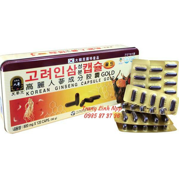 Viên Đạm Hồng Sâm Hàn Quốc Cao Cấp Korea Red Ginseng Capsule Premium