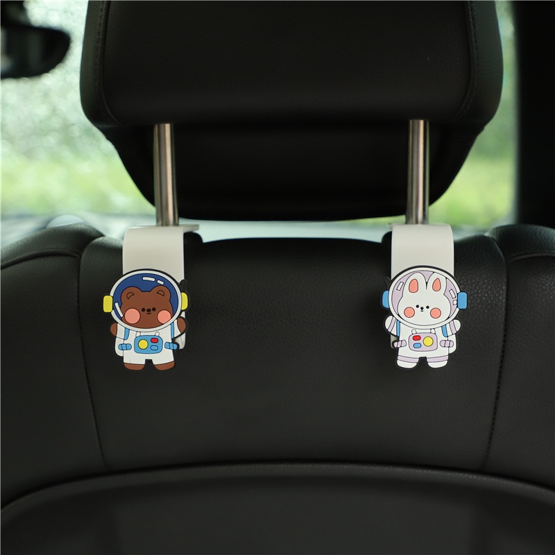 Set 2 Móc Treo Đồ Ô Tô Gài Ghế Hình Ngộ Nghĩnh, Đáng Yêu/Móc Treo Đồ Gia Dụng Trong Nhà Chịu Lực Cực Tốt