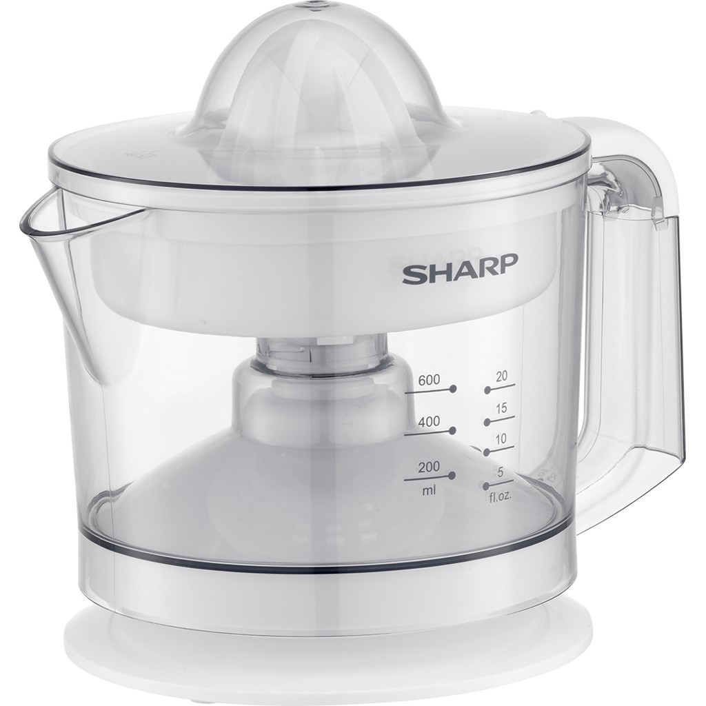 MÁY VẮT CAM SHARP EJ-J256-WH , Công suất:25 W , Dung tích cối:0.6 lít, Vắt cam, quýt, chanh, bưởi..., hàng chính hãng