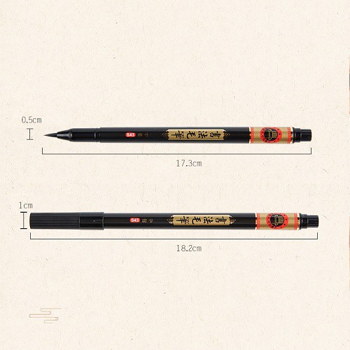 [Giao hỏa tốc] COMBO 2 cây Brush Pen s43 - s44 - Bút lông viết chữ / vẽ thư pháp Baoke - có thể bơm mực