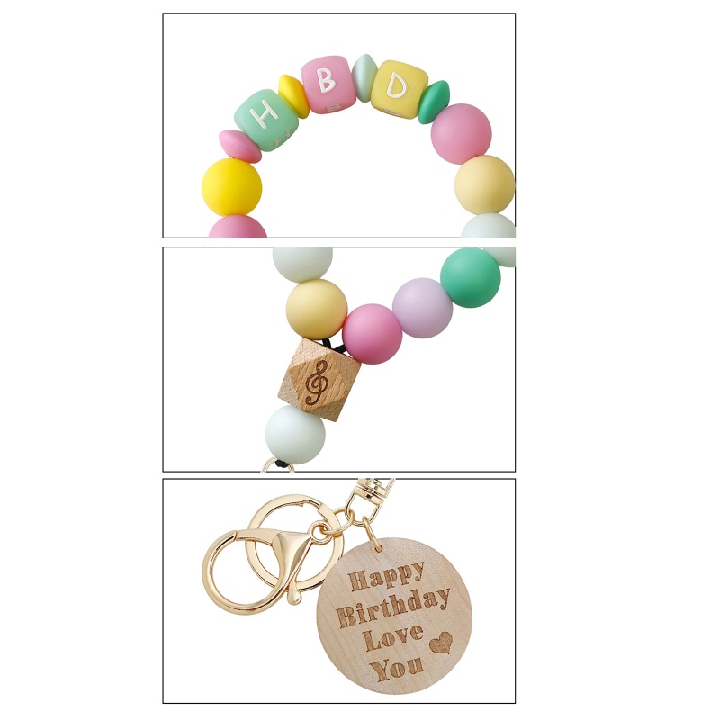 Vòng Tay Chuỗi Hạt Silicone Màu Dạ Quang Co Giãn