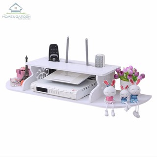 Kệ gỗ treo tường gắn TV Set-top box cao cấp MDF - Home and Garden