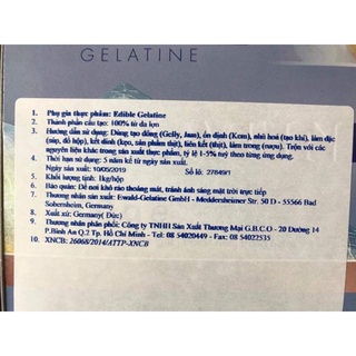 Lá Gelatin Đức- combo 3 lá