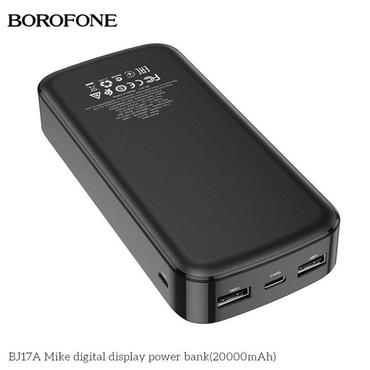 Pin Sạc Dự Phòng 20000Mah Chính Hãng, Borofone BJ17A Hàng Xịn Cao Cấp - Hỗ Trợ Sạc Nhanh - Pin Siêu Bền - Bảo Hành 24Th