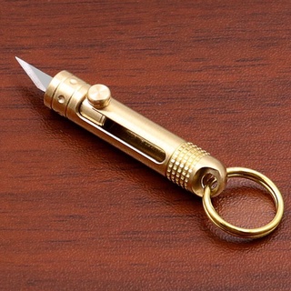 Phụ kiện móc khoá du lịch dã ngoại Edc thiết kế đồng thau tiện lợi EDC simple
