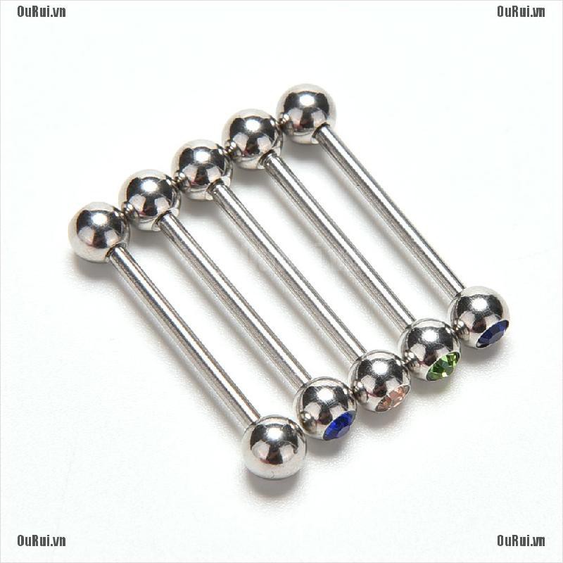 Bộ 5 Khuyên Xỏ Đính Đá Nhiều Màu Sắc Độc Đáo