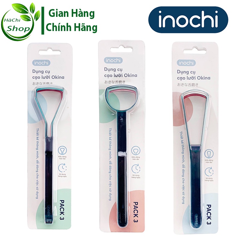 Dụng Cụ Nạo Lưỡi, Cạo Lưỡi, Vệ Sinh Lưỡi Người Lớn Nhựa Cao Cấp Inochi - Nhựa PETG, Hạt Màu An Toàn Tuyệt Đối