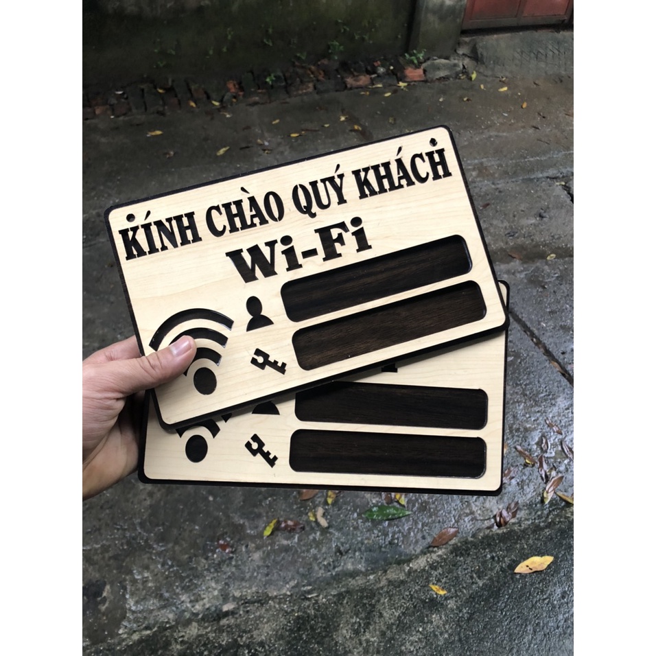 Bảng Gỗ Wifi - Password - Mẫu wifi,password