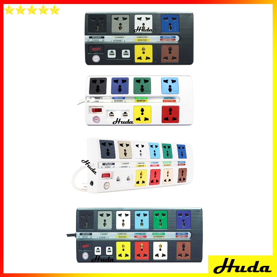 Ổ cắm điện văn phòng công ty đa năng có mạch chống sét đường thông tin 6 lỗ 10 lỗ Lioa