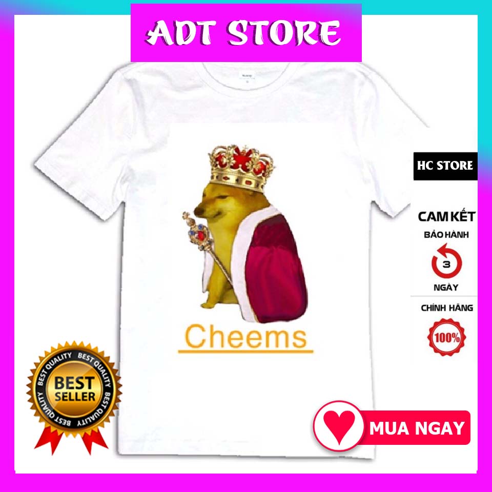 Áo thun in hình cheems / meme siêu hài độc đẹp giá rẻ mẫu HOT