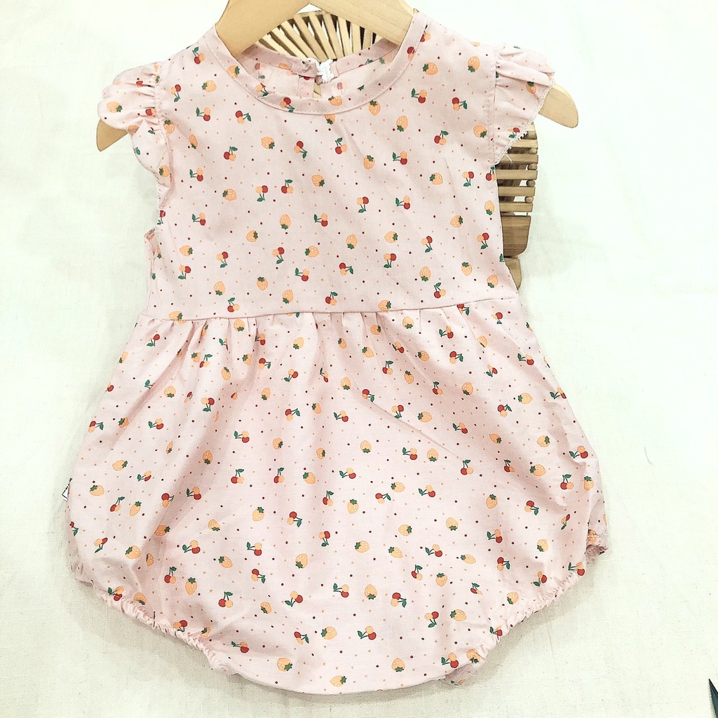 Bodysuit cho bé, áo liền quần bé gái, bodysuit cho bé gái sơ sinh,6 tháng,1-2 tuổi vải cotton thấm hút mồ hôi, mềm mịn.