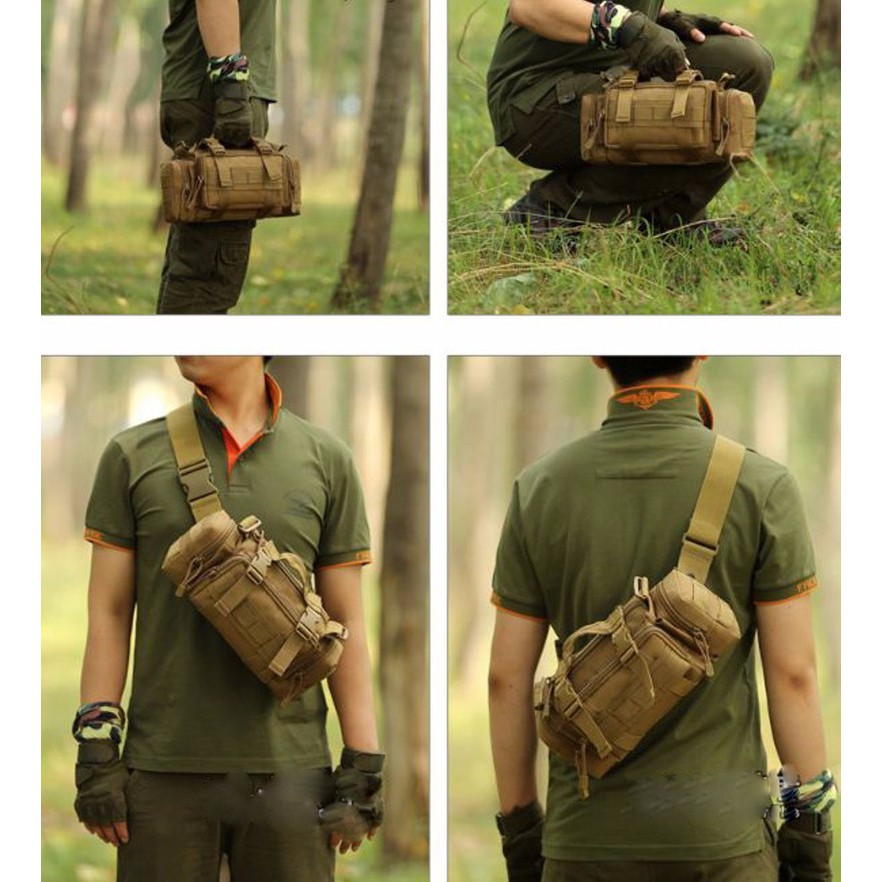 Túi đeo hông du lịch phong cách quân đội đa năng | BigBuy360 - bigbuy360.vn