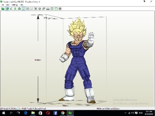 Mô hình giấy VEGETA SUPPER SAYAN 2(VER 2)