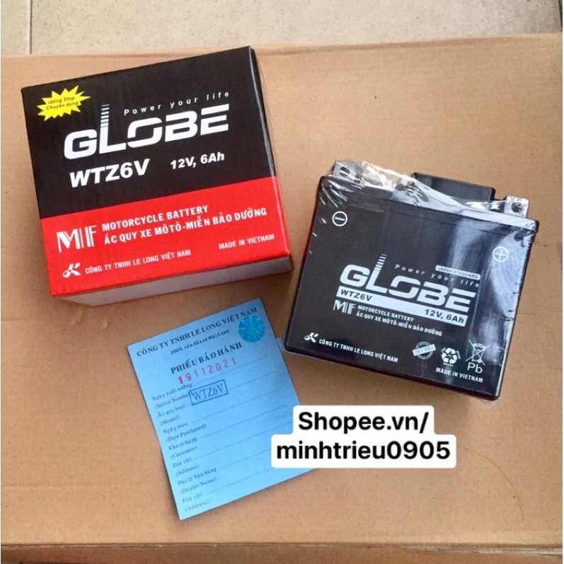 Bình ắc quy , bình điện Globe 12V cho winner winner x exciter msx sh airblade pcx vision vario