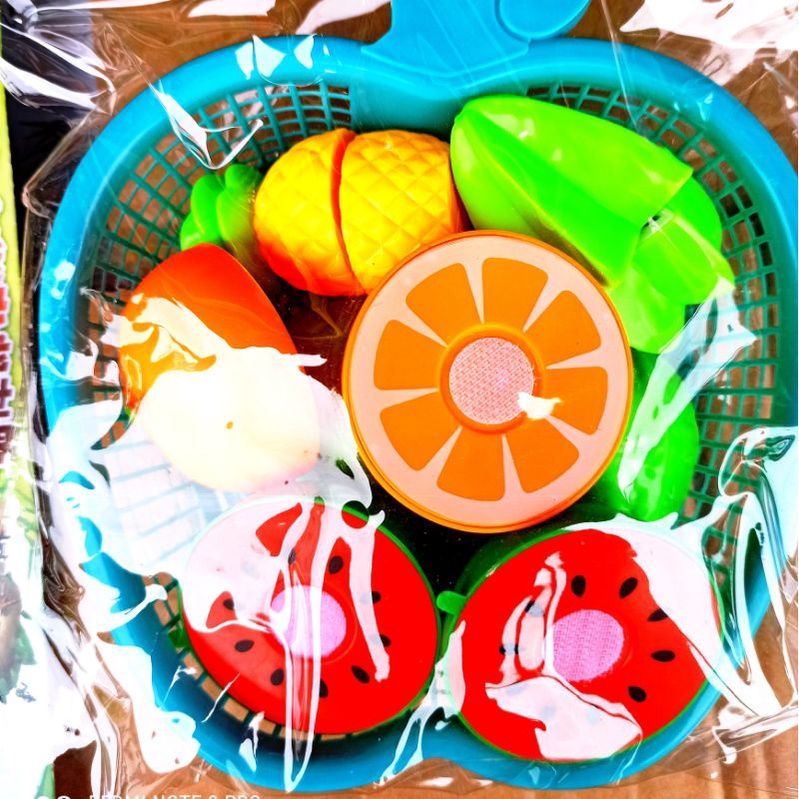 Bộ Đồ Chơi Cắt Hoa Quả nhựa cho bé tạp hoá cổng trường 96