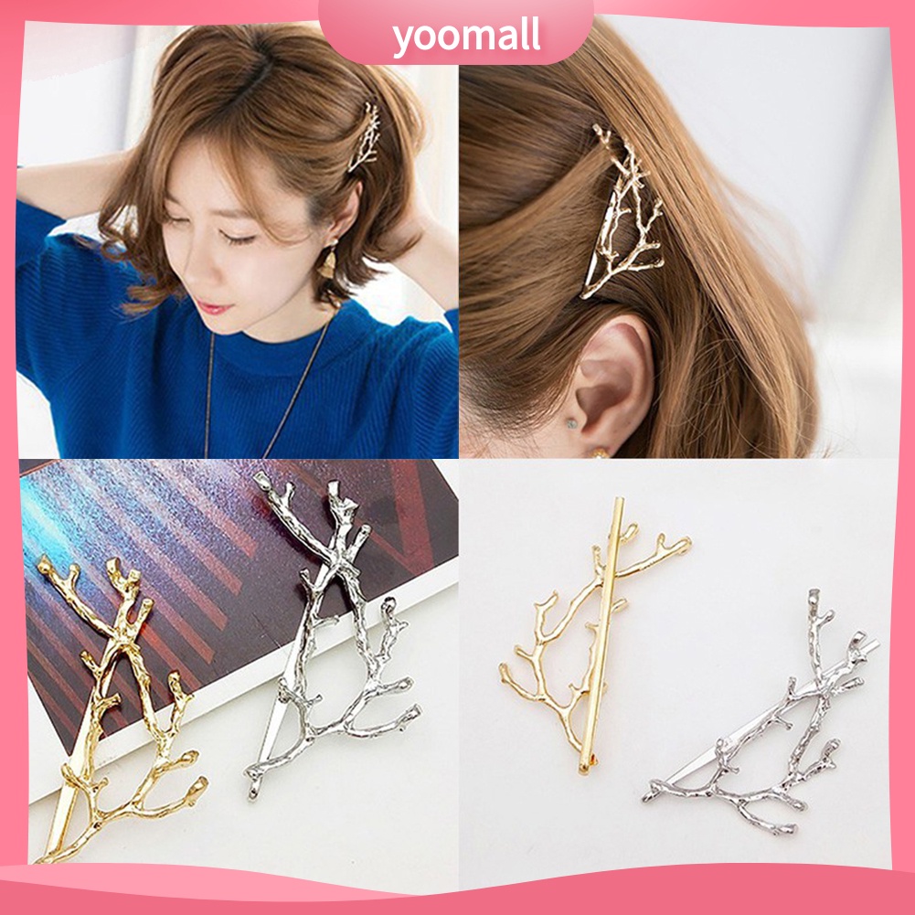 Kẹp Tóc Kim Loại Hình Sừng Hươu Dễ Thương Dành Cho Nữ