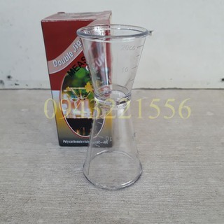 BỘ 4 DỤNG CỤ ĐONG PHA CHẾ (SHAKER 700 ML IN, LY 100ML, LY 250M, LY 2 ĐẦU)