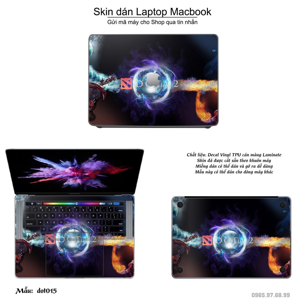 Skin dán Macbook mẫu Dota 2 (đã cắt sẵn, inbox mã máy cho shop)