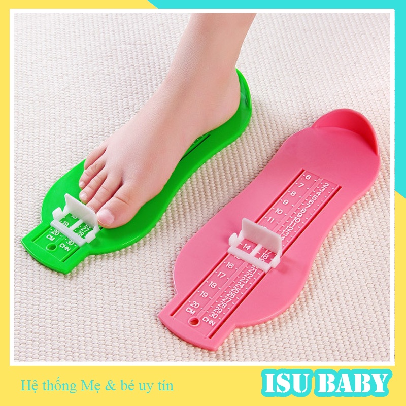 Thước đo kích thước độ dài bàn chân cho bé chính xác dễ dàng chọn size giày, dép shop ISU Baby