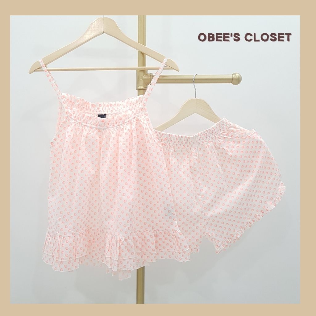 Đồ bộ đùi nữ Obee's Closet Bộ 2 dây kate mặc nhà mùa hè