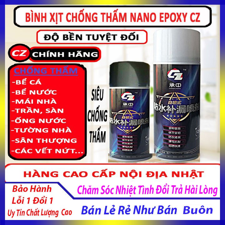 Bình xịt chống thấm CZ 450ML , chống nước, chai xịt chống dột mái nhà, tường, ống nước... đa năng Chống thấm hiệu quả
