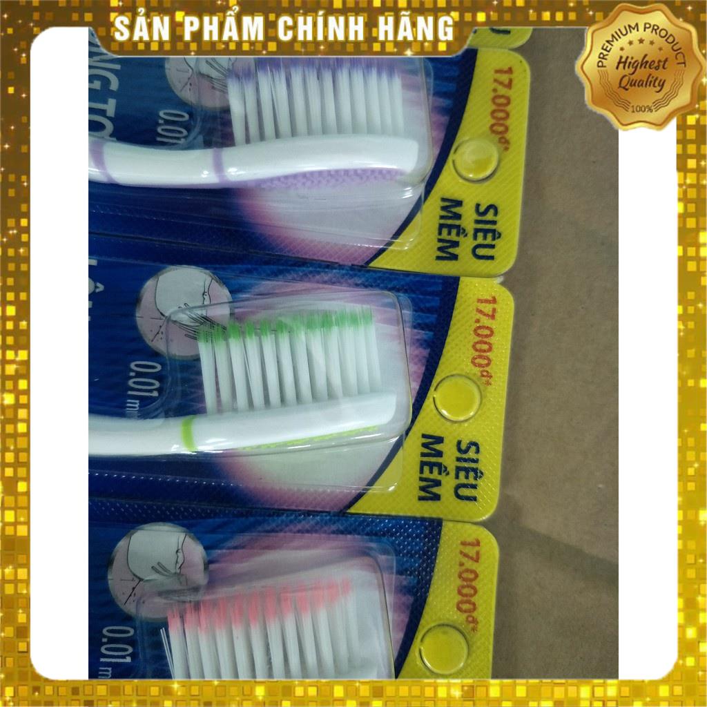 Bộ ba bàn chải đánh răng p/s lông tơ mềm mại.