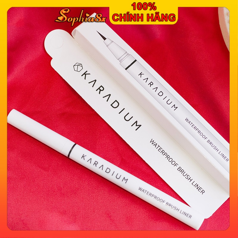 Kẻ mắt dạ nét mảnh chống trôi Karadium Waterproof Brush Liner Black