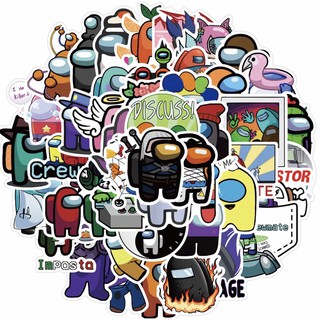 Set 10 sticker amongus không trùng hình
