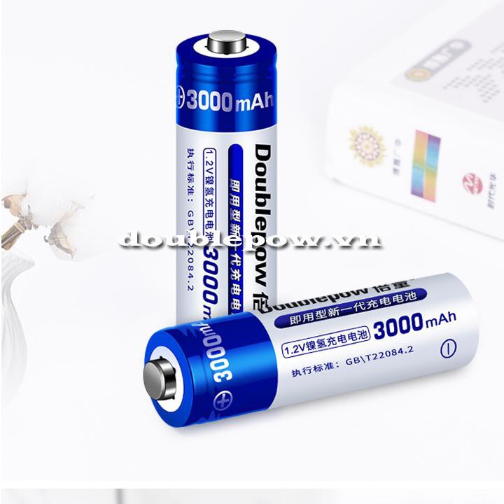 Pin tiểu sạc Doublepow cỡ AA 3000mAh 1.2V dung lượng thật chính hãng