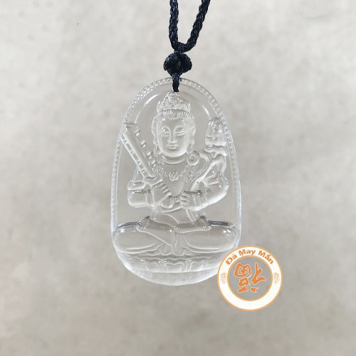 ♥️Freeship 99k TQ_Mặt Dây Chuyền Phật Bản Mệnh Hư Không Tạng Lưu Ly Trắng