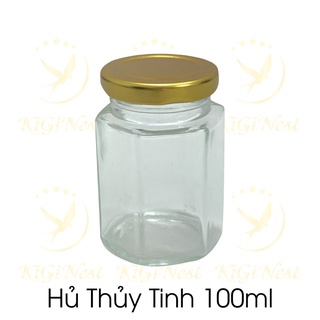 Combo 5 hũ thủy tinh lục giác dung tích 100ml