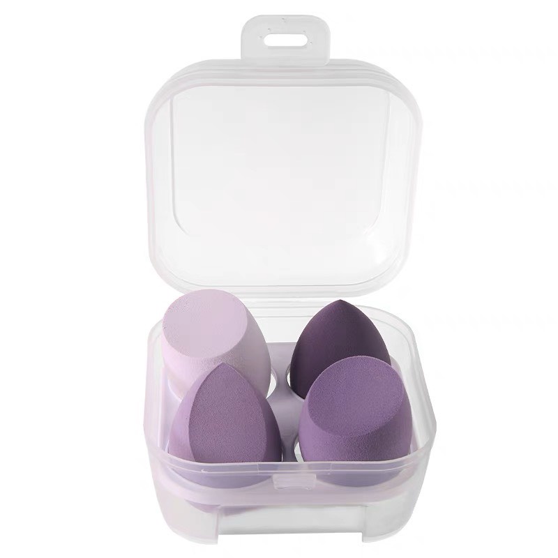 Set Hộp 4 Mút Tán Kem Nền Trang Điểm Khô Và Ướt Hình Quả Đào