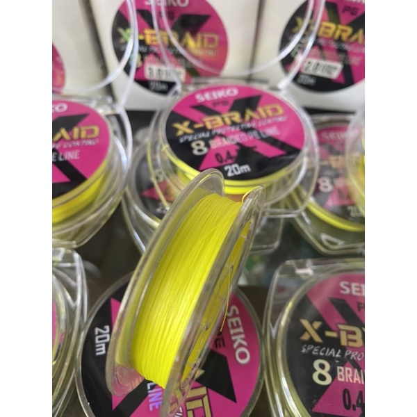 Thẻo dù SEIKO PE 8X – Braid cao cấp 20m. Dây câu đài, câu lure, làm thẻo săn hàng. Dây câu cá