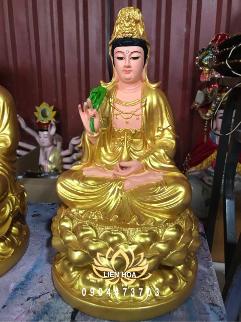Tượng Quan Âm Bồ Tát ngồi cao 30cm -LHC