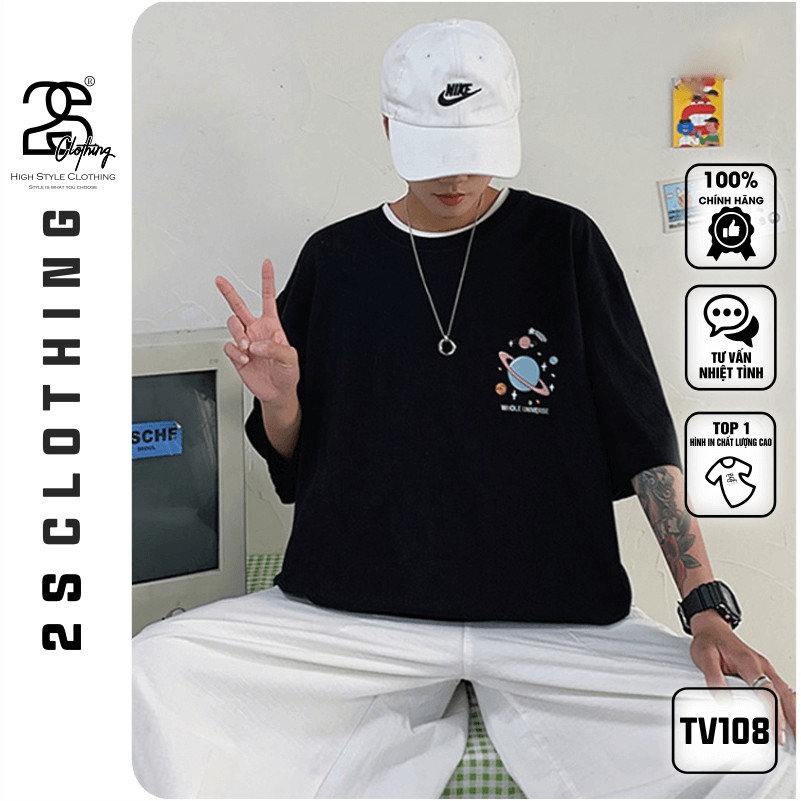 Áo Thun Trắng From Rộng Nam Cổ Tròn Tay Lỡ 2s Clothing Áo Phông Unisex Cotton Oversize Form Rộng Giá Rẻ In Hình TV108 | BigBuy360 - bigbuy360.vn